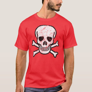 Schädel-u. Kreuz-Knochen, Vintag T-Shirt