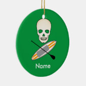 Schädel u. Paddleboard Keramikornament (Rechts)