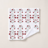 Schädel-u. Rosen-Badezimmer-Tuch-Set Badhandtuch Set (Waschlappen)