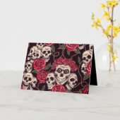 Schädel u. Rosen Karte (Gelbe Blume)