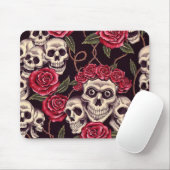 Schädel u. Rosen Mousepad (Mit Mouse)