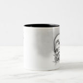 Schädel u. Rosen-Tasse Zweifarbige Tasse (Mittel)