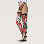 Schädel u. Rosen-Wäsche (Franzosen geschnitten) Leggings (Links)