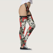 Schädel u. Rosen-Wäsche (Franzosen geschnitten) Leggings (Rechts)