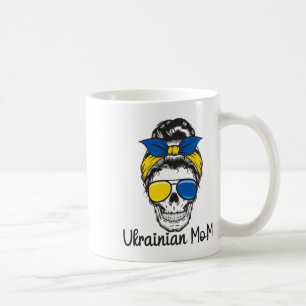 Schädel Ukrainisches Mädchen Ukraine Unordentliche Kaffeetasse