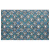 Schädel und Aquamarine Gotik Stoff (Fat Quarter (45,7 x 55,9 cm))