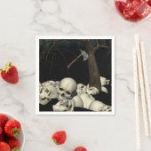 Schädel und Ax Serviette (Beispiel)