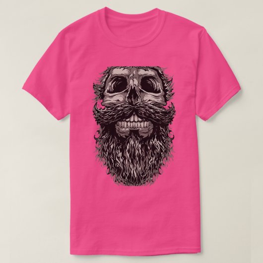 Schädel und Bart T-Shirt (Design vorne)