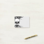 Schädel und Baum Post-it Klebezettel (Auf Schreibtisch)