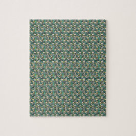 Schädel- und Blätterpuzzle Puzzle