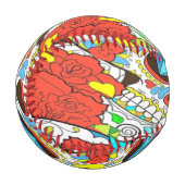 Schädel und Blume Baseball (Vorderseite Links)