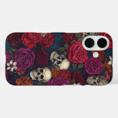 Schädel und Blume Case-Mate iPhone Hülle (Rückseite (Horizontal))