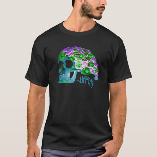 Schädel und Blume JBT 45 T-Shirt (Vorderseite)