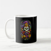 Schädel und Blume Kaffeetasse (Links)