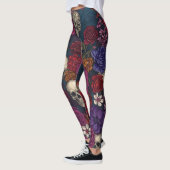 Schädel und Blume Leggings (Links)