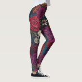 Schädel und Blume Leggings (Rechts)