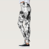 Schädel und Blume Leggings (Links)