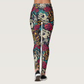Schädel und Blume Leggings (Rückseite)