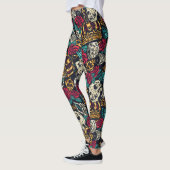 Schädel und Blume Leggings (Links)