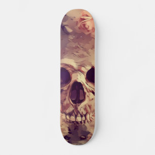 Schädel und Blume Skateboard