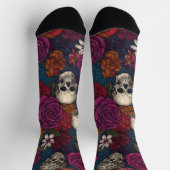Schädel und Blume Socken (Oben)