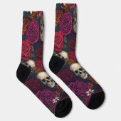 Schädel und Blume Socken (Rechts)
