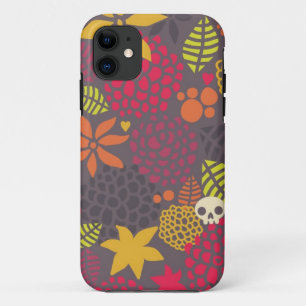 Schädel und Blumen iPhone 11 Hülle