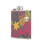 Schädel und Blumen Flachmann (Links)