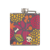 Schädel und Blumen Flachmann (Rückseite)