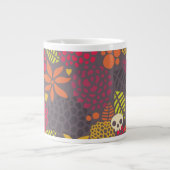 Schädel und Blumen Jumbo-Tasse (Vorderseite)