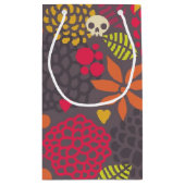 Schädel und Blumen Kleine Geschenktüte (Rückseite)
