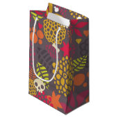 Schädel und Blumen Kleine Geschenktüte (Vorderseite Schrägansicht)
