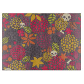 Schädel und Blumen Schneidebrett (Vorderseite)