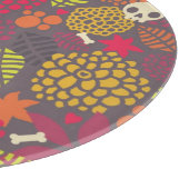 Schädel und Blumen Schneidebrett (Ecke)