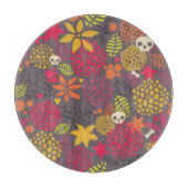 Schädel und Blumen Schneidebrett (Vorderseite)