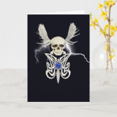 Schädel und Dolchkarte Karte (Gelbe Blume)