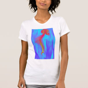 Schädel und Dorn mit Stammes- Widerhaken-Indiglo T-Shirt