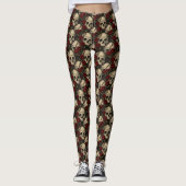 Schädel und Dornröschen Gothic Leggings (Vorderseite)