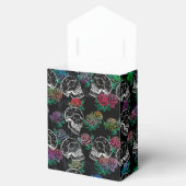 Schädel und dunkle Rose | Funky Glam Ombre Grunge Geschenkschachtel (Geöffnet)