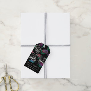 Schädel und dunkle Rose Funky Glam Ombre Vielen Geschenkanhänger