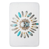 Schädel und Federn 01 Badematte (Vorderseite Vertikal)