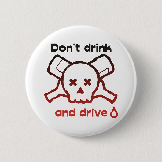 Schädel und Flasche-Knopf Button (Vorderseite)