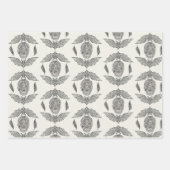 Schädel und Fledermäuse Geschenkpapier Set (Vorderseite 3)