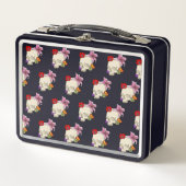 Schädel und Flora Metall Brotdose (Vorderseite)