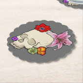 Schädel und Flora Untersetzer (angewinkelt)