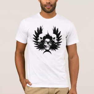 Schädel und Flügel - Schwarzes T-Shirt