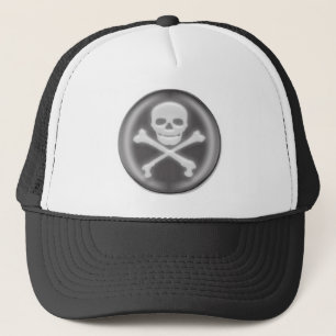 Schädel und gekreuzte Knochen Halloweens 3D Truckerkappe