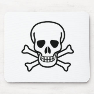 Schädel und gekreuzte Knochen Mousepad