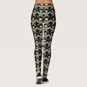 Schädel und gekreuzte Schwerter Leggings (Rückseite)