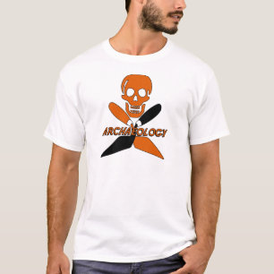 Schädel und gekreuzte Trowels-Archäologie T-Shirt